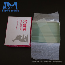 Ground edges borosilicate glass frosted microscope slides with 45 degree corner